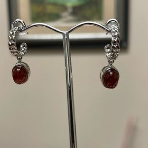 Beautiful garnet earrings